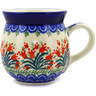 Polish Pottery Bubble Mug 16 oz Crimson Bells