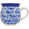 Polish Pottery Bubble Mug 16 oz Daisy Confetti