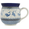 Polish Pottery Bubble Mug 16 oz Dancing Fish