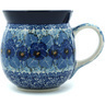 Polish Pottery Bubble Mug 16 oz Deep Winter UNIKAT