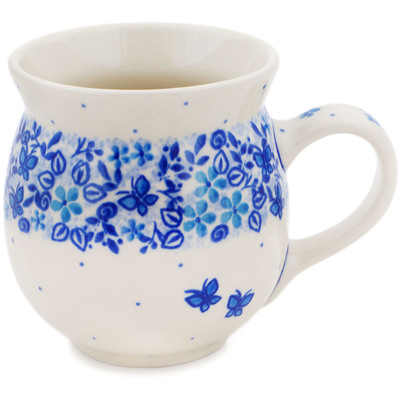 Polish Pottery Bubble Mug 16 oz Delicate Blue UNIKAT