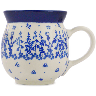 Polish Pottery Bubble Mug 16 oz Delicate Wreath