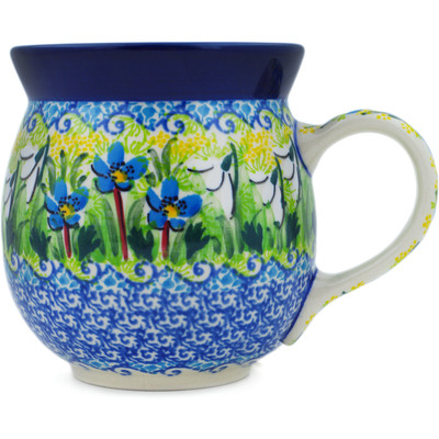 Polish Pottery Bubble Mug 16 oz Delightful Day UNIKAT