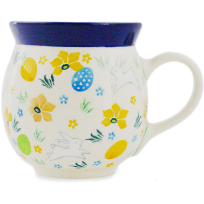 Polish Pottery Bubble Mug 16 oz Egg Hunt
