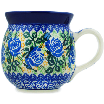 Polish Pottery Bubble Mug 16 oz English Rose UNIKAT