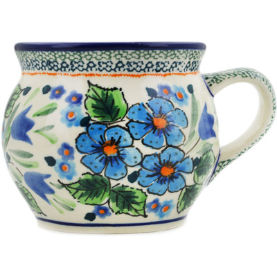 Polish Pottery Bubble Mug 16 oz Evangeline UNIKAT