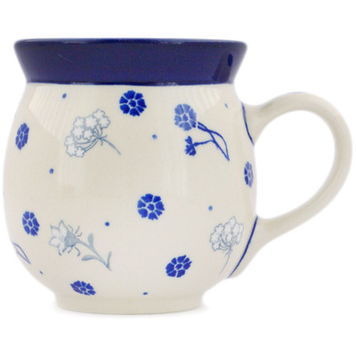 Polish Pottery Bubble Mug 16 oz Falling Flowers