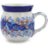 Polish Pottery Bubble Mug 16 oz Flower Wreath UNIKAT