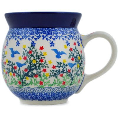 Polish Pottery Bubble Mug 16 oz Free Flock UNIKAT