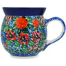 Polish Pottery Bubble Mug 16 oz Fresh Blossoms UNIKAT