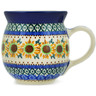 Polish Pottery Bubble Mug 16 oz Golden Autumn UNIKAT