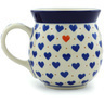 Polish Pottery Bubble Mug 16 oz Heart Of Hearts