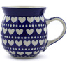 Polish Pottery Bubble Mug 16 oz Heart To Heart
