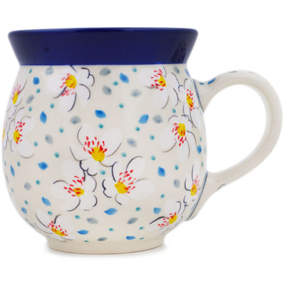 Polish Pottery Bubble Mug 16 oz Heavenly UNIKAT