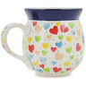 Polish Pottery Bubble Mug 16 oz In Love With Love UNIKAT