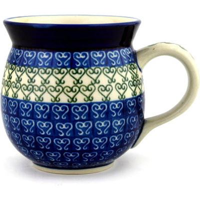 Polish Pottery Bubble Mug 16 oz Lovely Heart