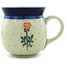 Polish Pottery Bubble Mug 16 oz Lovely Rose