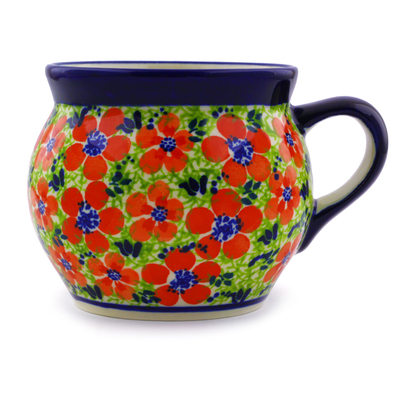 Polish Pottery Bubble Mug 16 oz Magnificent Red