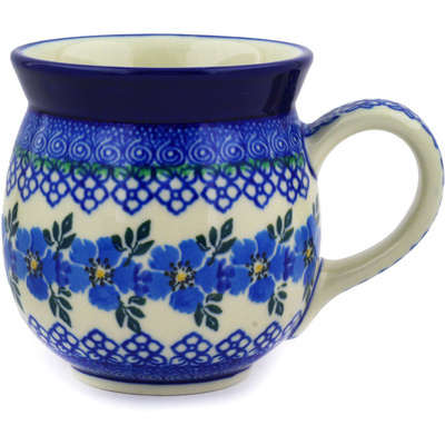 Polish Pottery Bubble Mug 16 oz Morning Glory