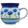 Polish Pottery Bubble Mug 16 oz Morning Poppies UNIKAT