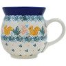 Polish Pottery Bubble Mug 16 oz Nuts About You UNIKAT