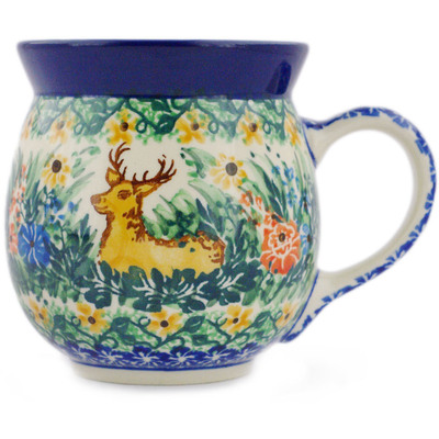 Polish Pottery Bubble Mug 16 oz Oh, Deer! UNIKAT