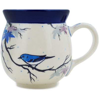 Polish Pottery Bubble Mug 16 oz Patiently Waiting UNIKAT