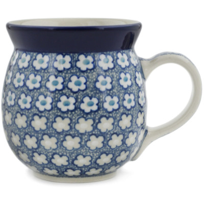 Polish Pottery Bubble Mug 16 oz Popping Blues UNIKAT