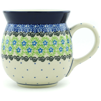 Polish Pottery Bubble Mug 16 oz Prairie