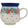 Polish Pottery Bubble Mug 16 oz Rowan Beauty