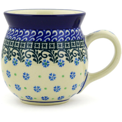 Polish Pottery Bubble Mug 16 oz Royal Clover Flower