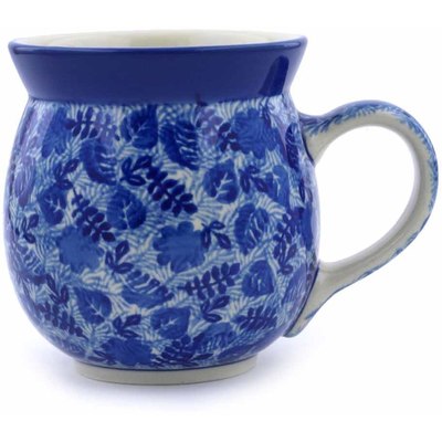 Polish Pottery Bubble Mug 16 oz Sapphire Garden