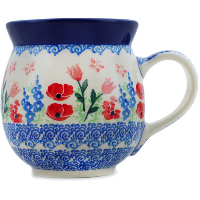 Polish Pottery Bubble Mug 16 oz Sidewalk Sights