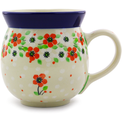 Polish Pottery Bubble Mug 16 oz Simple Scarlet