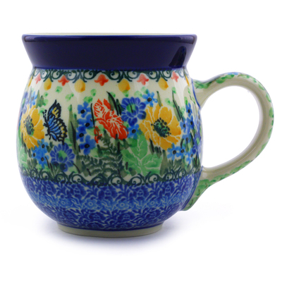 Polish Pottery Bubble Mug 16 oz Sipping Nectar UNIKAT