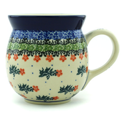 Polish Pottery Bubble Mug 16 oz Southern Belles