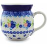 Polish Pottery Bubble Mug 16 oz Spring Flower Wreath