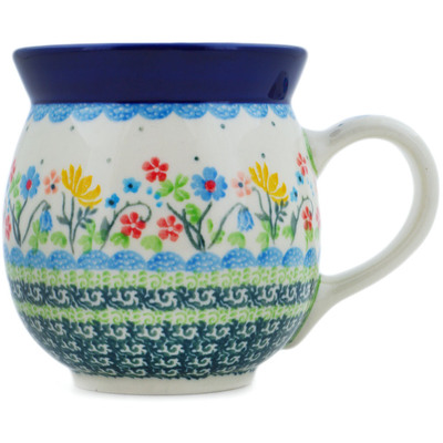 Polish Pottery Bubble Mug 16 oz Spring Sights UNIKAT