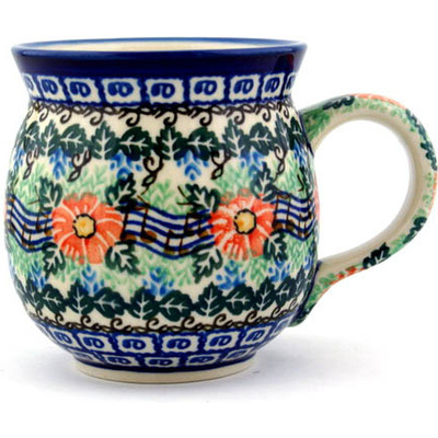 Polish Pottery Bubble Mug 16 oz Spring Song UNIKAT