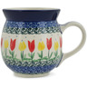 Polish Pottery Bubble Mug 16 oz Spring Tulip Field