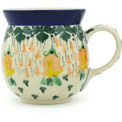 Polish Pottery Bubble Mug 16 oz Spring Tulips UNIKAT