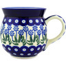 Polish Pottery Bubble Mug 16 oz Springing Calendulas