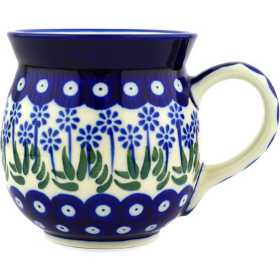 Polish Pottery Bubble Mug 16 oz Springing Calendulas