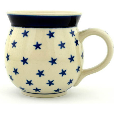 Polish Pottery Bubble Mug 16 oz Starburst Americana
