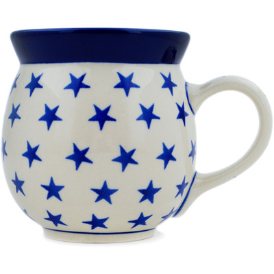 Polish Pottery Bubble Mug 16 oz Starburst Americana