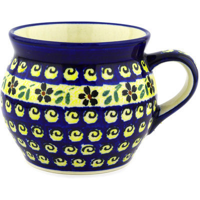 Polish Pottery Bubble Mug 16 oz Stargazer Fields