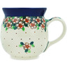 Polish Pottery Bubble Mug 16 oz Strawberry Blossom