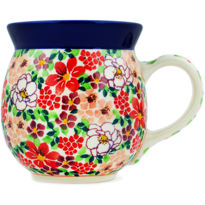 Polish Pottery Bubble Mug 16 oz Summer Burst UNIKAT