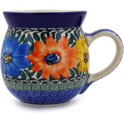 Polish Pottery Bubble Mug 16 oz Summer Dance UNIKAT