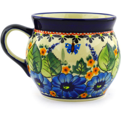 Polish Pottery Bubble Mug 16 oz Summer Splendor UNIKAT